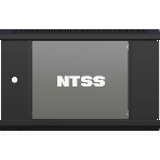 Шкаф коммутационный NTSS NTSS-W12U6045GS (NTSS-W12U6045GS-BL) настенный 12U 570x450 мм пер. дв. стекл 60 кг черный 350 мм 22.2 кг 220 град. 635 мм IP20 сталь, фото 1