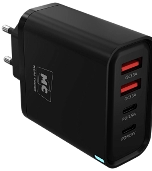 Сетевое зарядное устройство MORE CHOICE NC95 2USB+2Type-C 3.0A PD 65W, черный