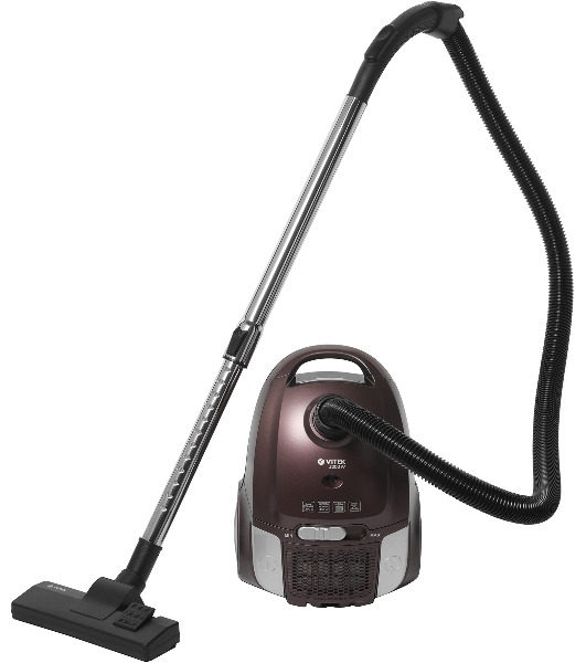 Пылесос Vitek VT-8138 коричневый/черный, 350/2200 Вт, уборка сухая, пылесборник мешок 2 л