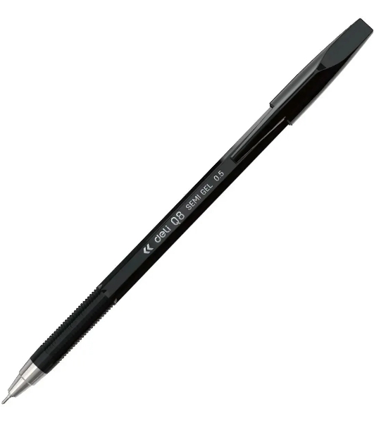 Набор ручек шариковых Deli Think EQ8-BK, черные чернила (12шт), линия 0.5мм
