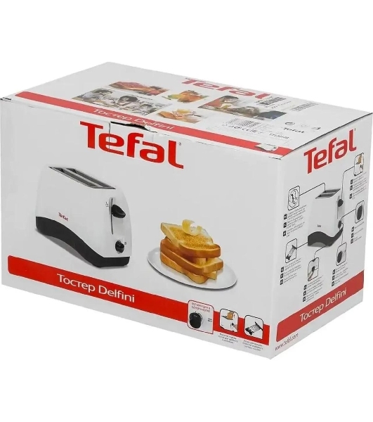 Тостер Tefal TT130130 850 Вт, белый