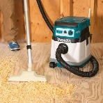 Строительный пылесос Makita DVC150LZ гибридное, белый, 320 Вт, уборка сухая/влажная, пылесборник мешок/контейнер, 15 л, фото4