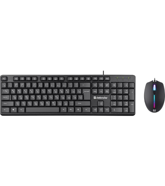 Комплект клавиатура+мышь Defender Triumph C-991 проводной, USB, 1600 DPI, чёрный