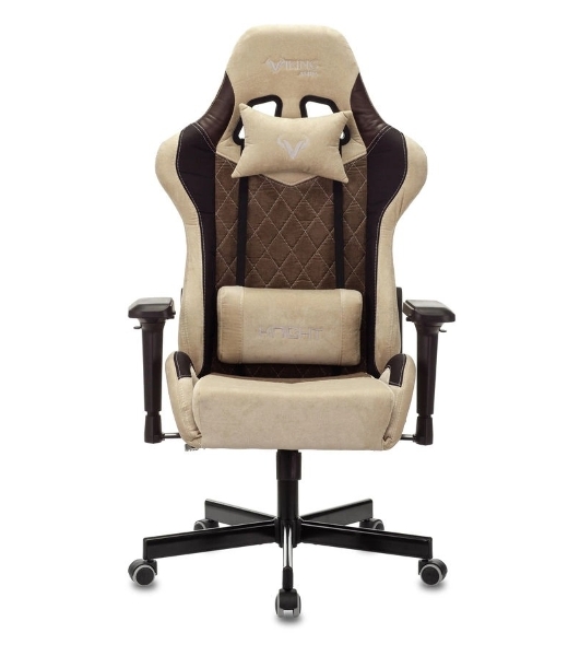 Кресло игровое Бюрократ VIKING 7 KNIGHT BR FABRIC коричневый текстиль/эко.кожа крестовина металл/пластик