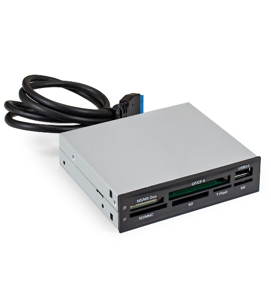 Кард-ридер ExeGate CR-611U3/черный/SD/SDHC/SDXC/MMC/microSD/T-Flash/CF/MS/MS micro/XD/USB 3.0/металл/пластик