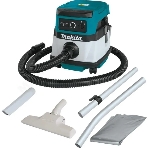 Строительный пылесос Makita DVC150LZ гибридное, белый, 320 Вт, уборка сухая/влажная, пылесборник мешок/контейнер, 15 л, фото5