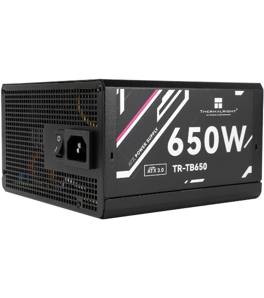 Блок питания Thermalright, 650W 80+ Bronze (ATX, 3.0, Full modular, 1x24(20+4)pin, 2xCPU 8(4+4)pin, 4xPCIe*2 8(6+2)pin, 3xSATA3, 3xMOLEX4pin, Active, 120x120мм, 150x140x86mm, APFC, черный)