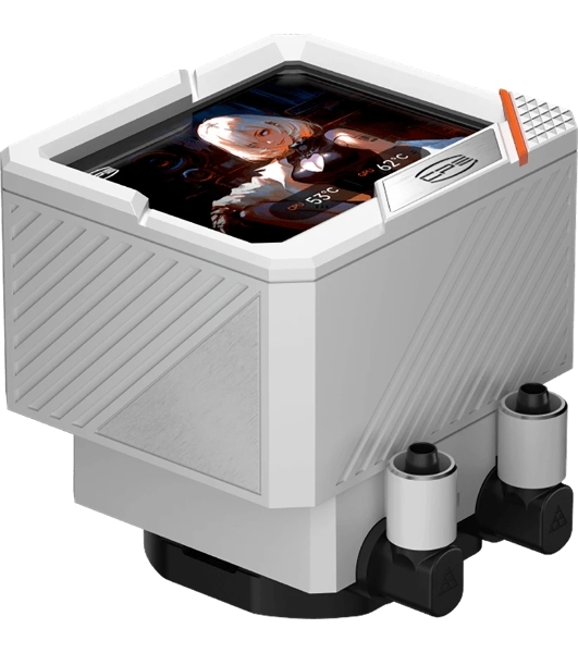 Система охлаждения PCCooler GT360 ARGb Display WH (310W, 360мм, LED temp., белый, ARGb/Fans: 3x120мм, 99CFM, 41.5dBA, 3000RPM/Pump 15dBA, 2600RPM, Rad thickness 27мм/S: 1851, 1700, 1200, 115X, AM5, AM4)