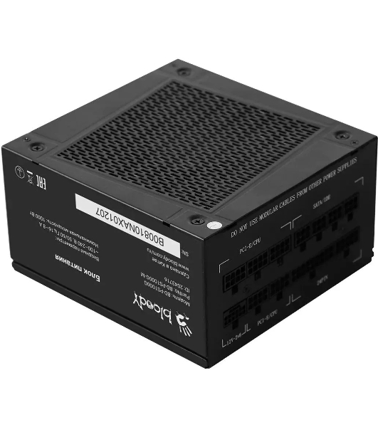 Блок питания Bloody BD-PS1250P, 1250 Вт, 80 PLUS Platinum, 140мм, модульный, черный
