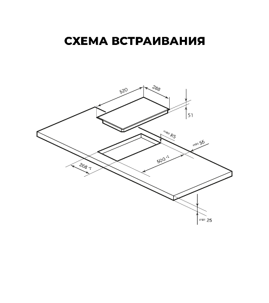 Электрическая варочная панель LEX EVH 320A BL Hi-Light, независимая, черный