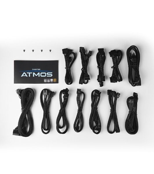 Блок питания Chieftec Atmos CPX-850FC, 850Вт, 80 PLUS Gold, 135мм, модульный, черный