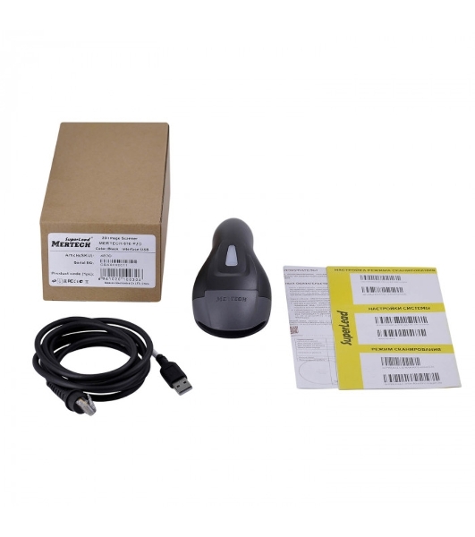 Сканер штрих-кода ручной Mertech 610 P2D SuperLead (4830) 1D/2D имидж, проводной, 100 скан/сек, USB-HID; USB-COM, черный
