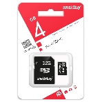Флеш карта microSD 4Gb Smartbuy microSDHC Class 10 (SD адаптер), фото2