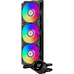 Система охлаждения PCCooler DA360 Pro ARGb Digital BK (300W, 360мм, LED temp., Black, ARGb/Fans: 3x120мм, 75.8CFM, 33.7dBA, 2200RPM/Pump height 57мм, 28dBA, 3000RPM, Rad thickness 27мм/S: 1851, 1700, 1200, 20XX, 115X, AM5, AM4), фото7