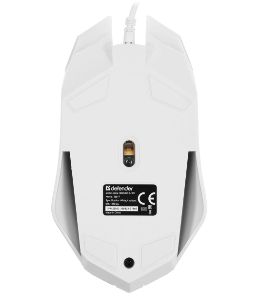 Комплект клавиатура+мышь Defender Motion C-977 проводной, USB, 1600 DPI, белый