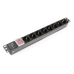 Блок 1 вход С14/8 евророзеток с защитой для 19'. C14. MAX-19. 16A. 1U., фото 1