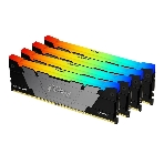 Оперативная память Kingston Fury Renegade, DDR4, 128Gb (4x32Gb), 3600MHz, CL18, DIMM, радиатор, RGB, черный/серебристый, фото4