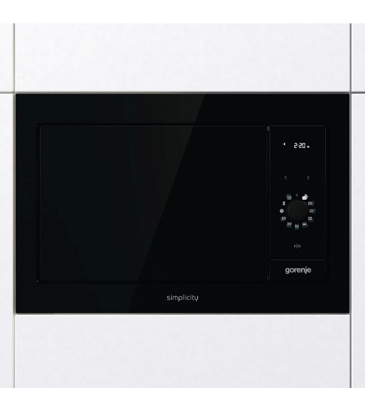 Встраиваемая микроволновая печь GORENJE BM235G1SYB черный 23 л, 900 Вт, переключатели - поворотный механизм/сенсор