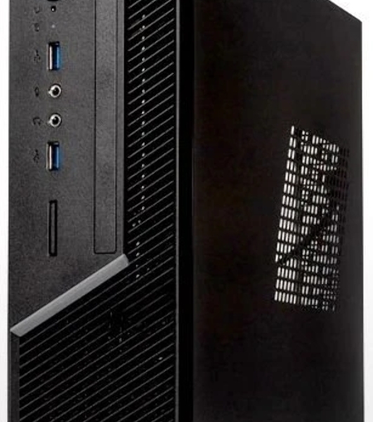 Компьютерный корпус с блоком питания 250Вт. Сase Foxline mITX 250W TFX, 2xUSB 3.0, черный Trim, powercord