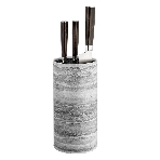 Подставка для ножей универсальная LARA LR05-103 Gray круглая Soft touch полипропилен, фото 1
