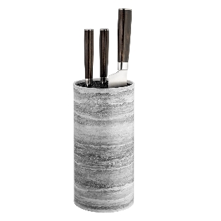Подставка для ножей универсальная LARA LR05-103 Gray круглая Soft touch полипропилен