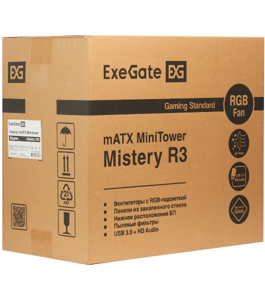 Компьютерный корпус Minitower ExeGate Mistery R3-NPX600
