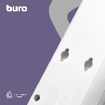 Сетевой фильтр Buro 600SH-16-5-W 5 м, 6 розеток, белый, коробка, фото3