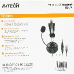 Гарнитура A4Tech HU-7P чёрный, проводная, фото2