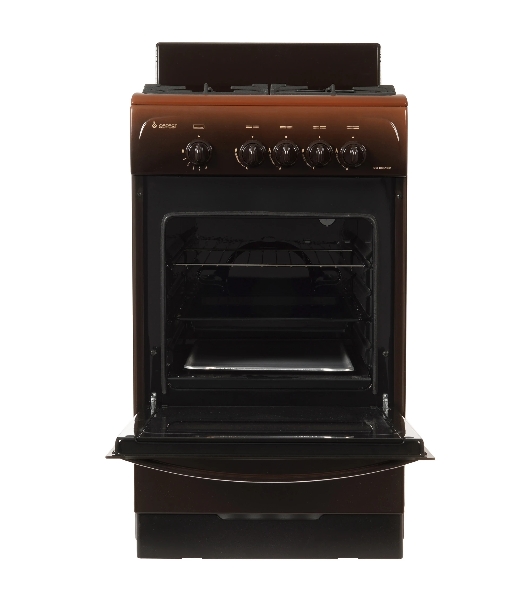 Плита газовая Gefest CG 50М02 К83 коричневый, конфорок 4 шт, духовка 42 л, 50 см x 85 см x 53 см