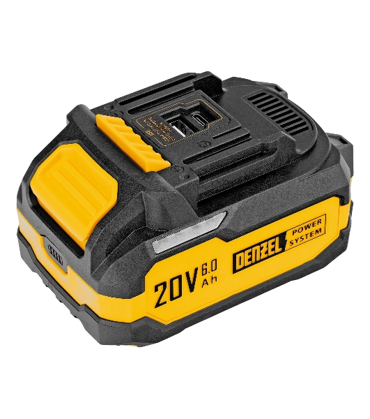 Батарея аккумуляторная Denzel BH-20-6.0, Li-Ion, USB, 20 В, 6,0 Ач