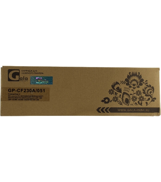 Картридж лазерный GalaPrint GP-CF230A/051 (№30A) черный (1600 стр.) для HP LaserJet Pro M203/M203dn/M203dw/M227/M227fdn/M227fdn/M227sdn/Canon LBP-160/LBP-162/MF-260/MF-264/MF-267/MF-269