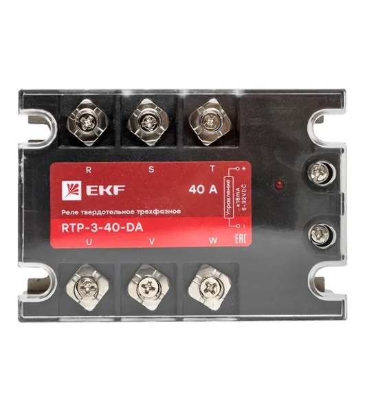 Реле твердотельное трехфазное RTP-40-DA PROxima EKF rtp-3-40-da