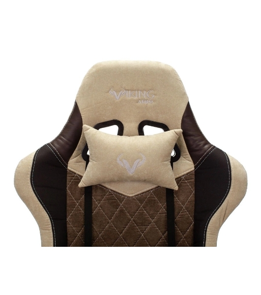 Кресло игровое Бюрократ VIKING 7 KNIGHT BR FABRIC коричневый текстиль/эко.кожа крестовина металл/пластик