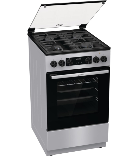 Плита Комбинированная Gorenje GK5C41SF серый (стеклянная крышка) реш.чугун
