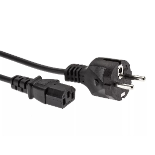 Кабель компьютер - розетка 3 м 220V (Европейский стандарт) VCOM/TELECOM