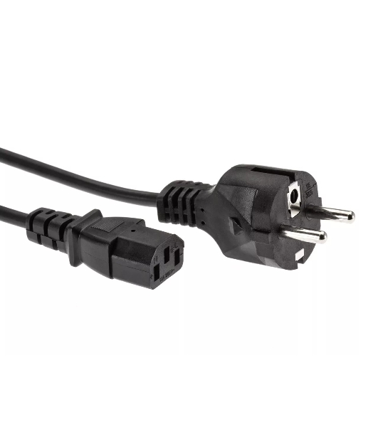 Кабель компьютер - розетка 3 м 220V (Европейский стандарт) VCOM/TELECOM