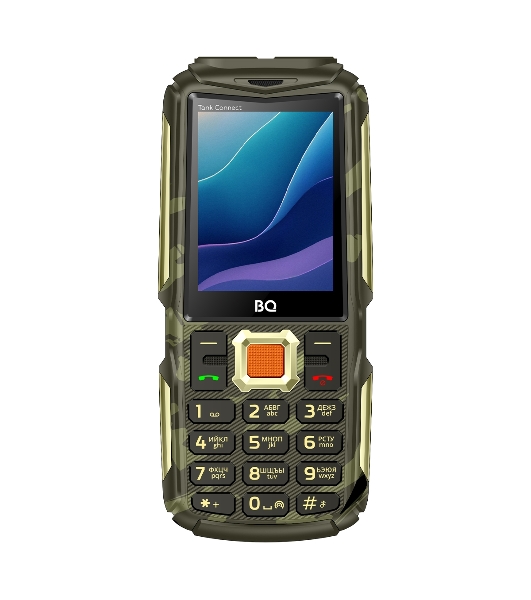 Мобильный телефон BQ 2430L Tank Connect камуфляж/золотистый
