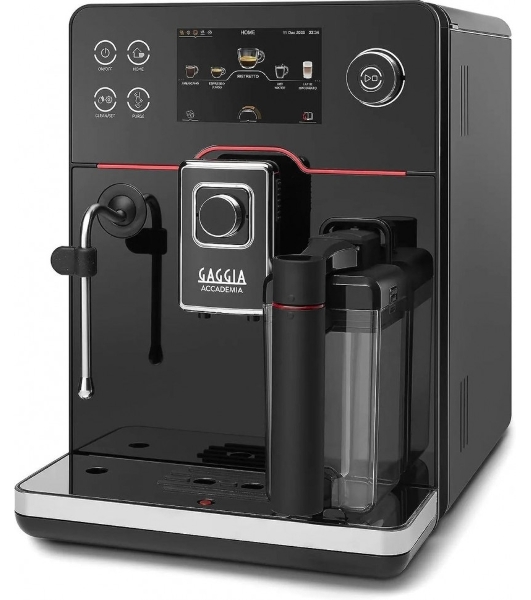 Кофемашина автоматическая Gaggia RI9781/01 NEW ACCADEMIA GLASS черный, молотый/зерновой, 1.6 л, 1900 Вт, 15 бар