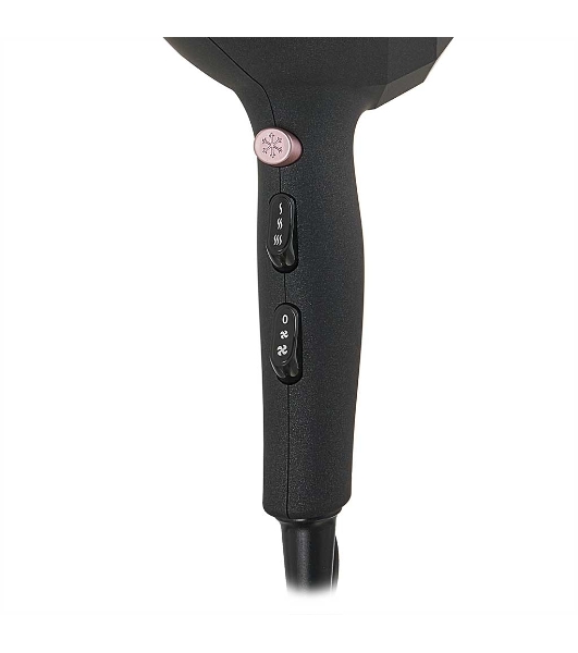 Фен DELTA LUX DL-0941 черный/розовый, 2200 Вт, ионизация