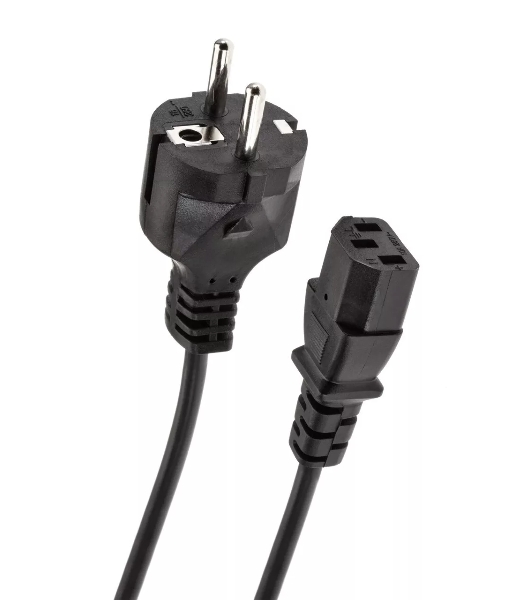 Кабель компьютер - розетка 3 м 220V (Европейский стандарт) VCOM/TELECOM