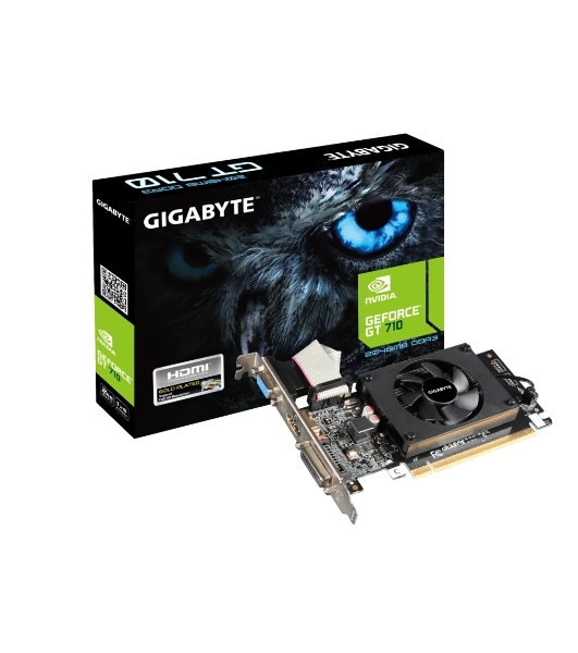 Видеокарта Gigabyte GV-N710D3-2GL RTL GT710, 2Gb, 64bit, DDR3, D-Sub, DVI, HDMI, PCI-E