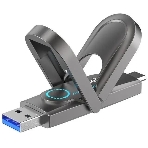 Флешка USB Netac US9 (NT03US9C-512G-32TA), 512Gb, USB 3.2 Gen2 Type-A/USB Type-C, R/W 1000/900, серебристый, фото 1