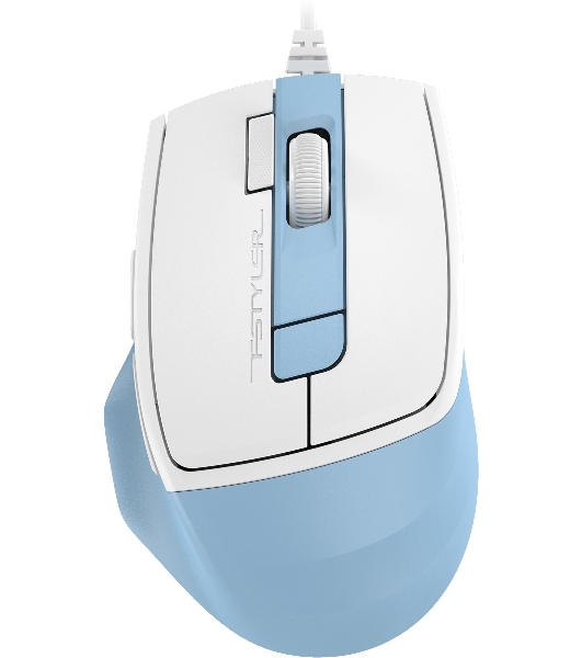 Мышь проводная A4Tech Fstyler FM45S Air голубой/белый, 2400 dpi, USB, кнопки - 7