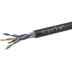 Кабель информационный Suprlan Median 01-0335-1, cat.5e U/UTP 4 пары, 24AWG, PE, внешний, 305м, черный, фото 1