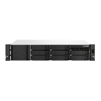 Сетевое хранилище SMB QNAP TS-873AeU-4G NAS 8x3.5/2.5 SATA/SSD trays, 2 x M2 PCIe, 2x 2.5 GbE, 2U rackmount, 1 PSU. AMD Ryzen V1500B 4-core/8-thread 2.2 GHz processor, 4 Gb DDR4 RAM (1*4 Gb) up to 64Gb (2*32 Gb). W/o rail kit RAIL-B02, фото 1