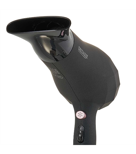 Фен DELTA LUX DL-0941 черный/розовый, 2200 Вт, ионизация