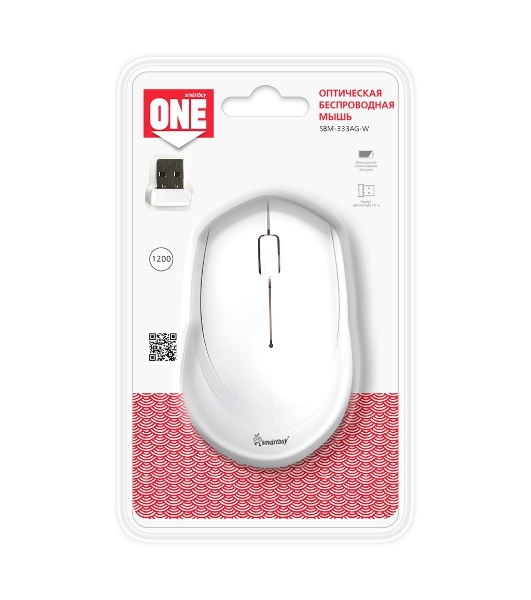 Мышь беспроводная Smartbuy ONE 333AG-W белая SBM-333AG-W