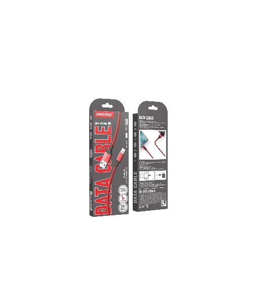 Кабель Smartbuy (iK-512-S14rb) S14 Lightning красный/черный, 3 А, 1 м