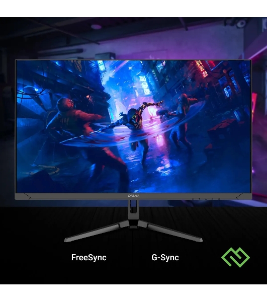 Монитор 23.8' Digma Overdrive 24P410F IPS 1920x1080, 200 Гц, 2 мс, 16:9, 300 кд/м2, 1xHDMI, 1xDP, 1xUSB, 1x3.5 мм, черный