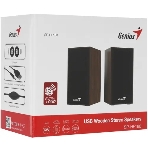 Акустическая система Genius SP-HF180, 2.0, 2 x 3W, USB-power, Wood, фото2